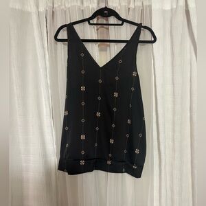 Soma Black Embellished Sleeveless Camisole